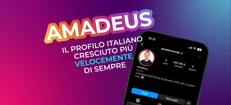 Amadeus Instagram Chiara ferragni Sanremo